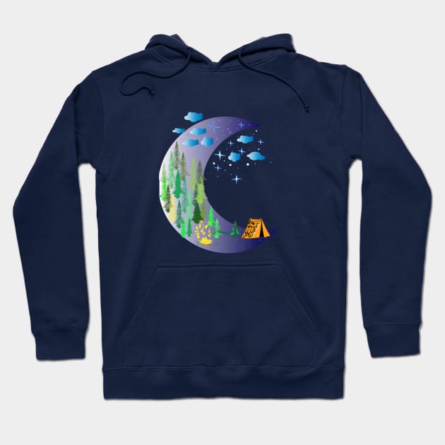 camping on moon life Hoodie by Sunshineisinmysoul